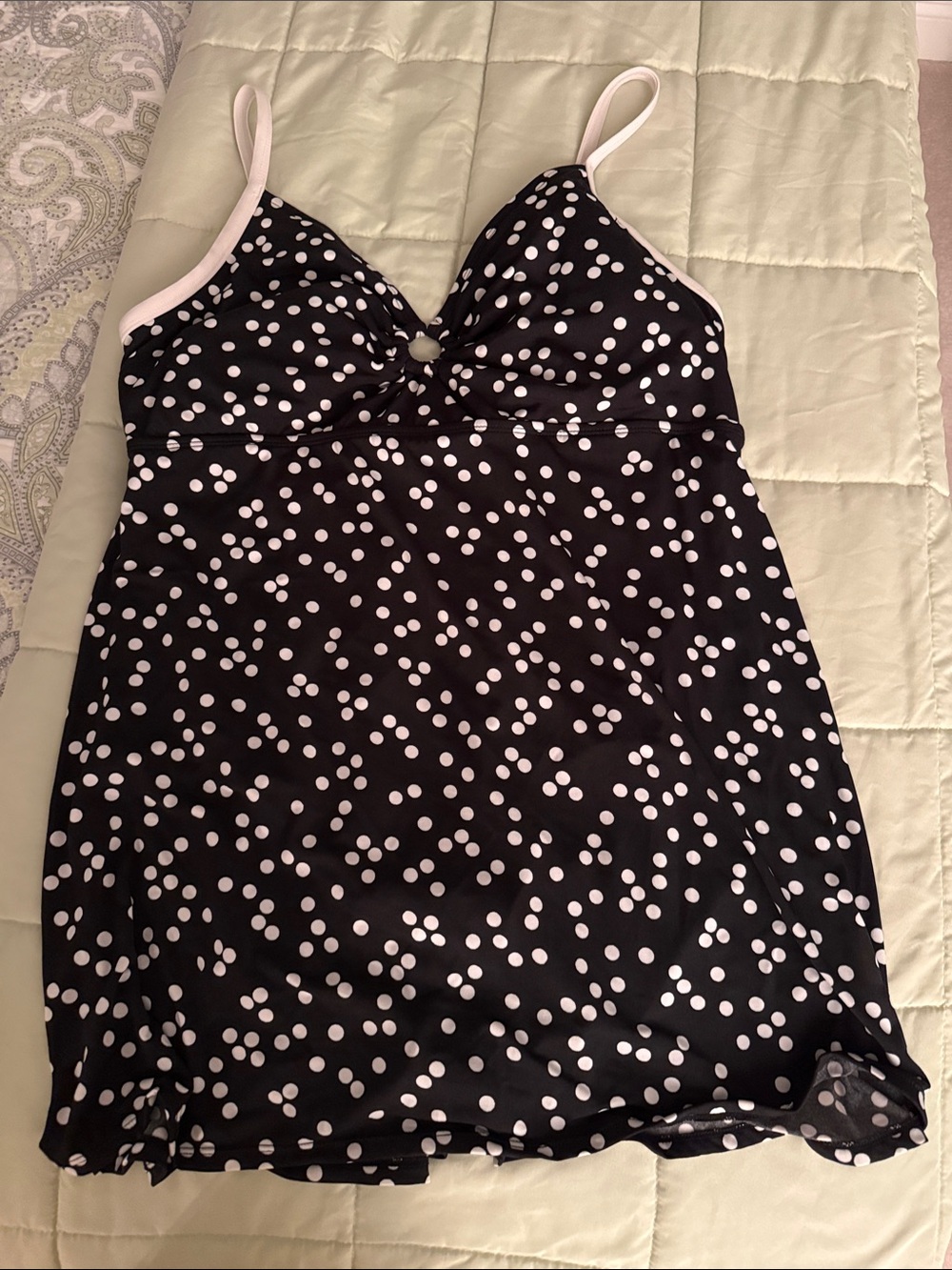 Catalina Black and White Polka Dot One-Piece Swimdress